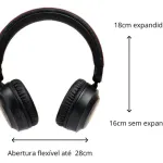 Miniatura de Fone Ouvido Headphone Amvox Ahp 1209 Bateria 12h E Bluetooth