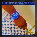 Miniatura de Smartwatch Aurafit Am34 Amoled Gps Prova D'agua 2 Pulseiras Prateado Esportiva 