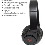 Miniatura de Headphone Bluetooth Confortável Bateria 18h Amvox- Ahp 2401 Cor Preto