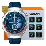 Miniatura principal de Smartwatch Aurafit Am34 Amoled Gps Prova D'agua 2 Pulseiras Prateado Esportiva 