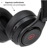 Miniatura de Headphone Bluetooth Confortável Bateria 18h Amvox- Ahp 2401 Cor Preto