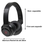 Miniatura de Headphone Bluetooth Confortável Bateria 18h Amvox- Ahp 2401 Cor Preto