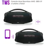 Miniatura de Caixa de Som Aiwa Boombox Plus AWS-BBS-01-B Bluetooth Amplificada 200W USB