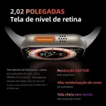 Miniatura de Relógio Smartwatch Gs10 Ultra Mini 2pulseiras Amoled Série10