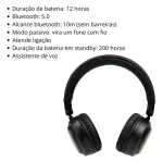 Miniatura de Fone Ouvido Headphone Amvox Ahp 1209 Bateria 12h E Bluetooth