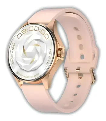 Smartwatch Aurafit AM12 Ella1 Feminino Redondo A Prova Dagua,moderno,ip68