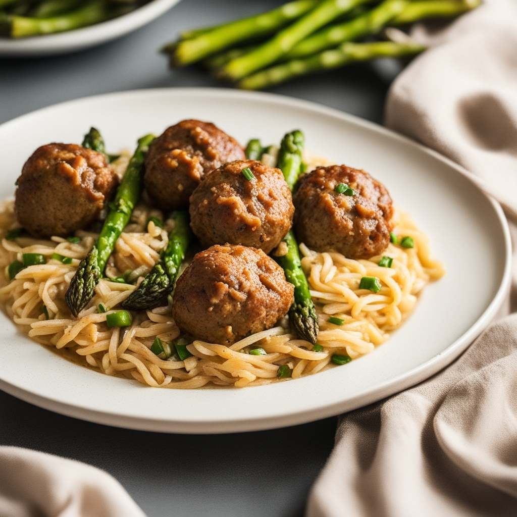 Asparagus & Meatball Orzo
