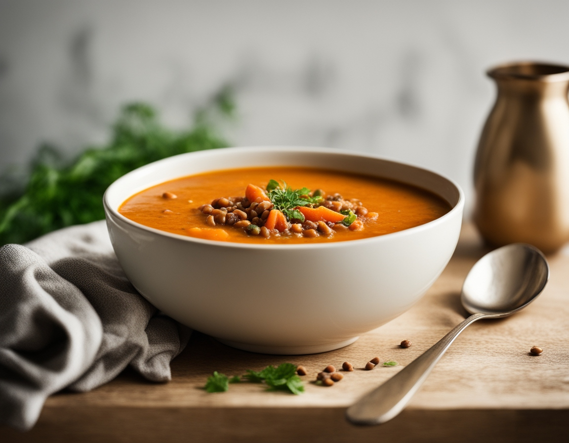 Spiced Carrot & Lentil Soup