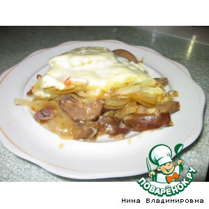 Рецепт: Почки, запеченные с луком