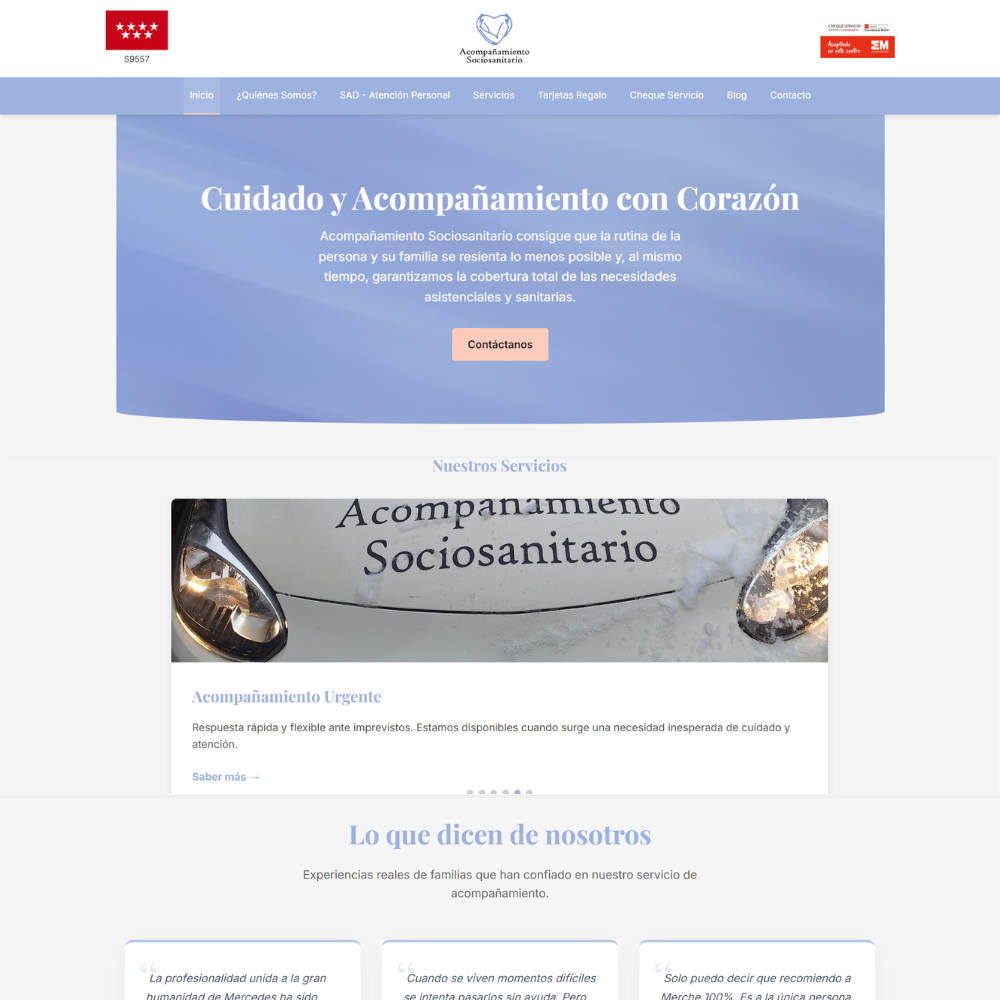 Nueva web Acompañamiento Sociosanitario