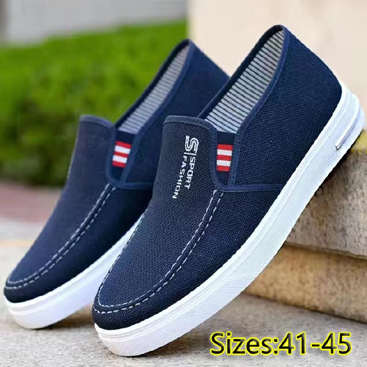 Size 41-45 men's canvas shoes rubber sole non-slip sports shoes running shoes dad work shoes breatha