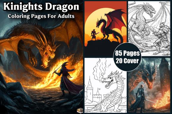 Knights and Dragons Coloring Book Cover