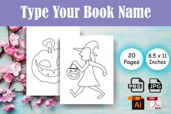 Halloween Coloring Pages featuring Jack-o'-Lantern and Witch