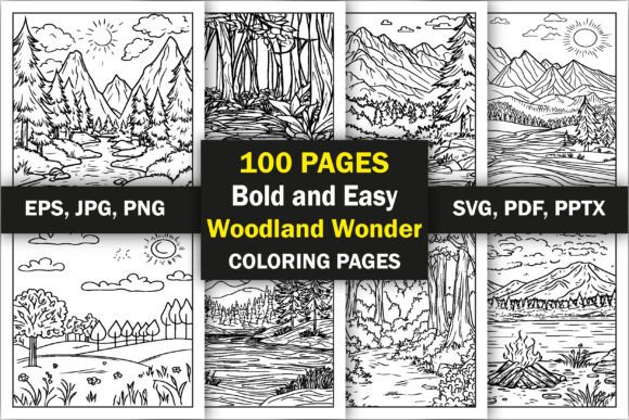 Woodland Wonder Coloring Pages Preview