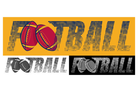 American Football Emblem Coloring Design