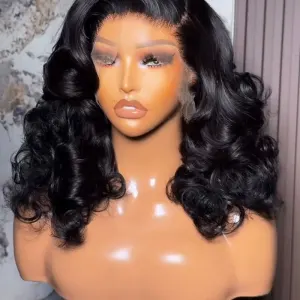 Frontal bounce hair blend wig