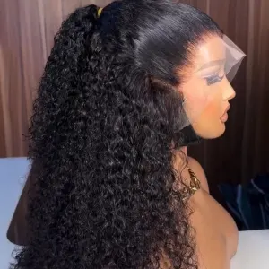Full frontal pixie curls human hair
