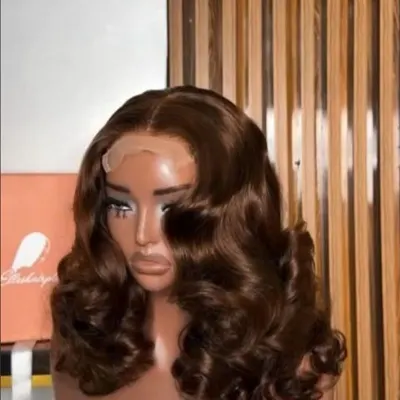 5 x 5 bouncy brown color   Very full     Color 2