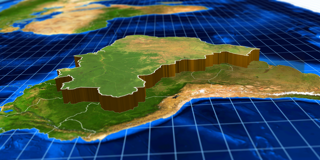 3D Extrude World Map - 1
