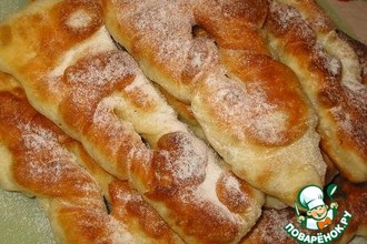Рецепт: Пышки-вертушки на кефире
