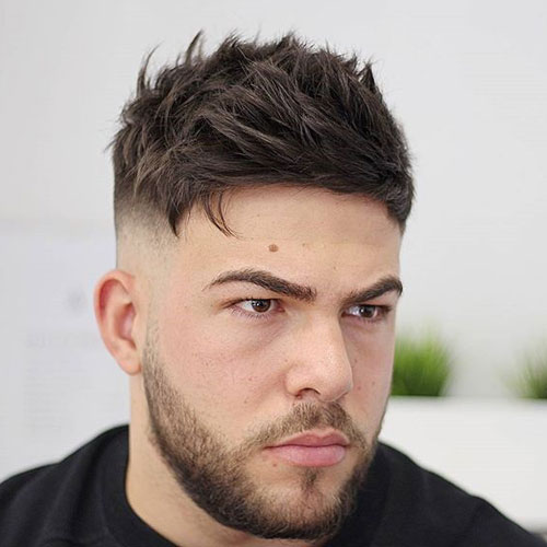 Spiky Side Part + High Fade