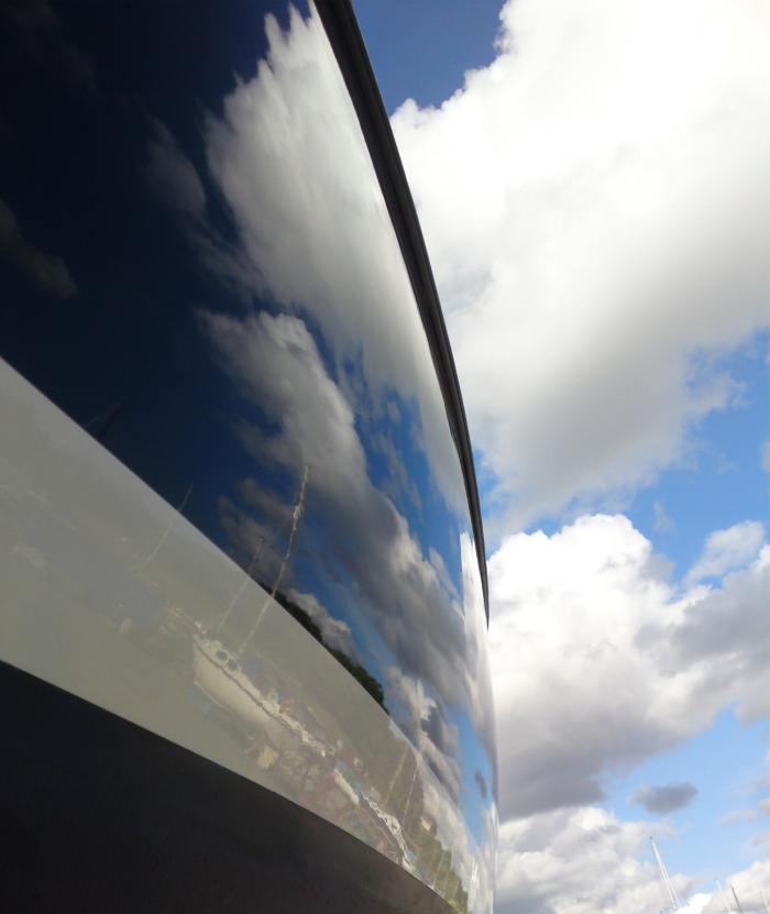 A Deep Mirror Shine restored to a Faded Gelcoat Surface