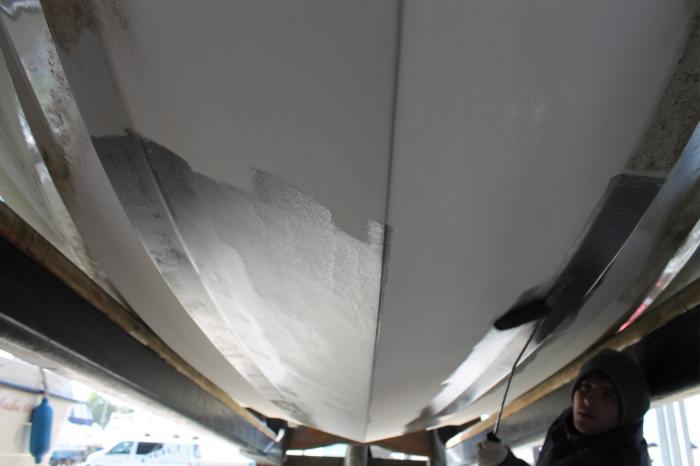 The First Primer Coat being applied