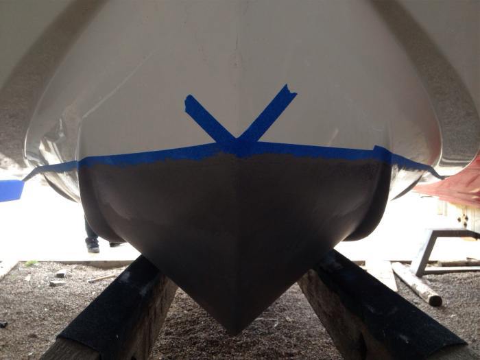The Primed Hull Ready to Antifoul