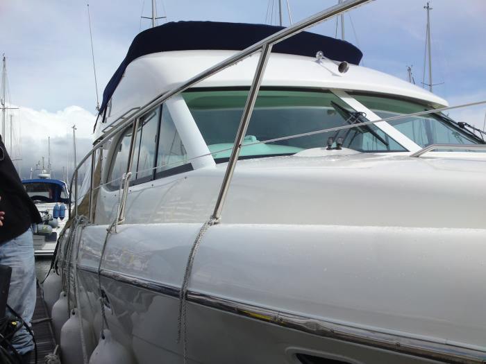 A Detailed Washdown Complete - Gelcoat, Stainless, Windows and Decks