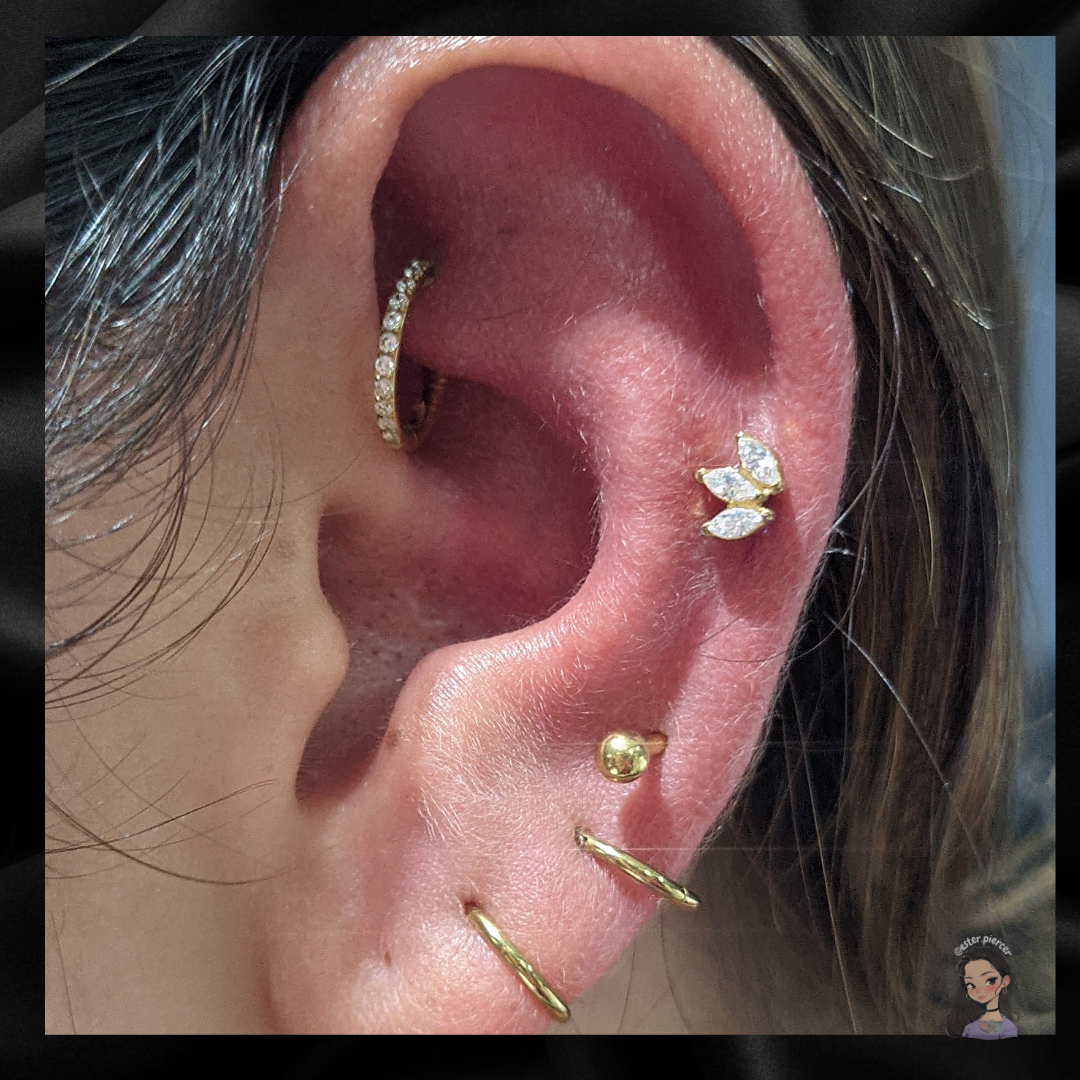 daith helix floral