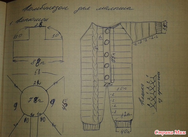 Мой комбинезон для новорожденного (с описанием)