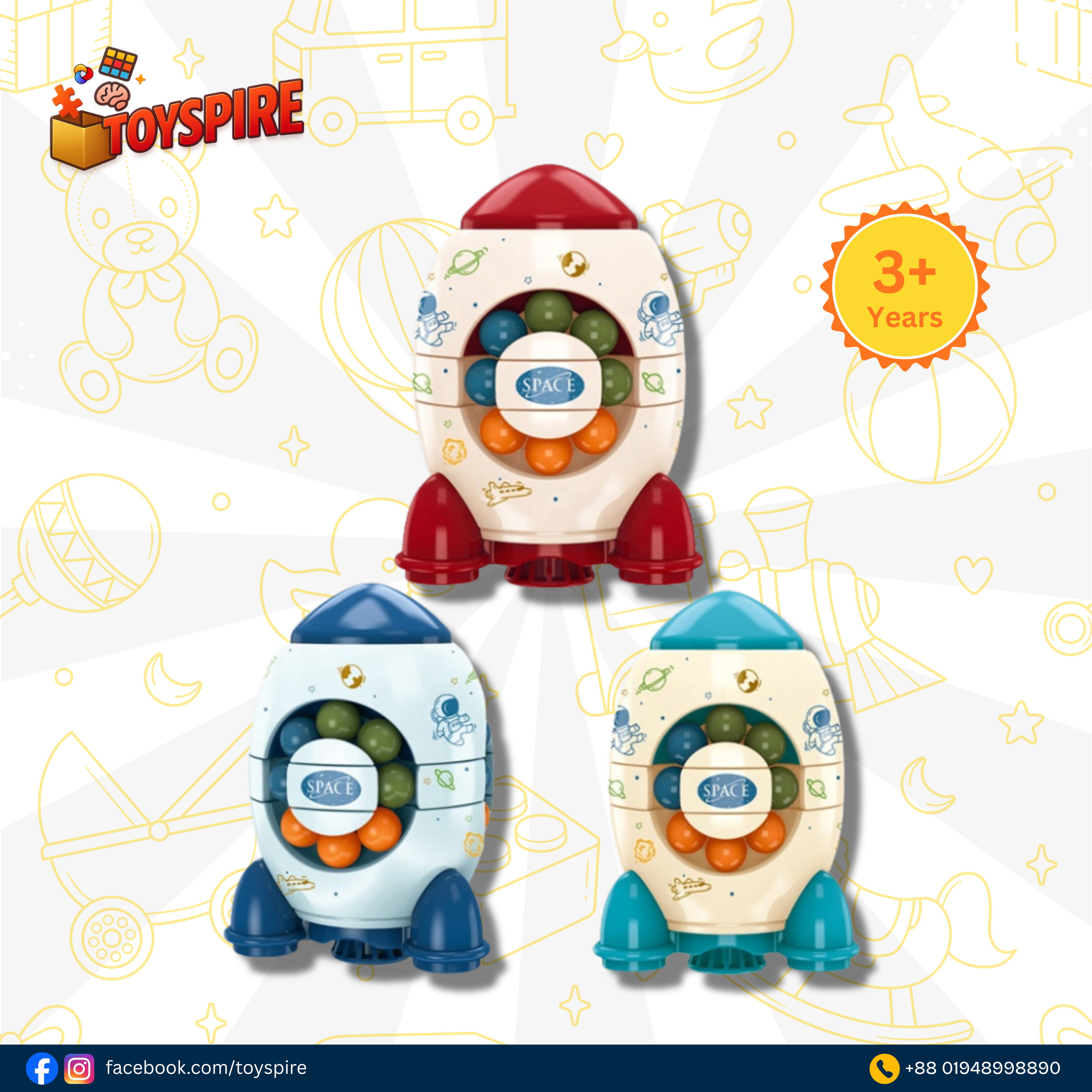 Toyspire Rocket Hand Game