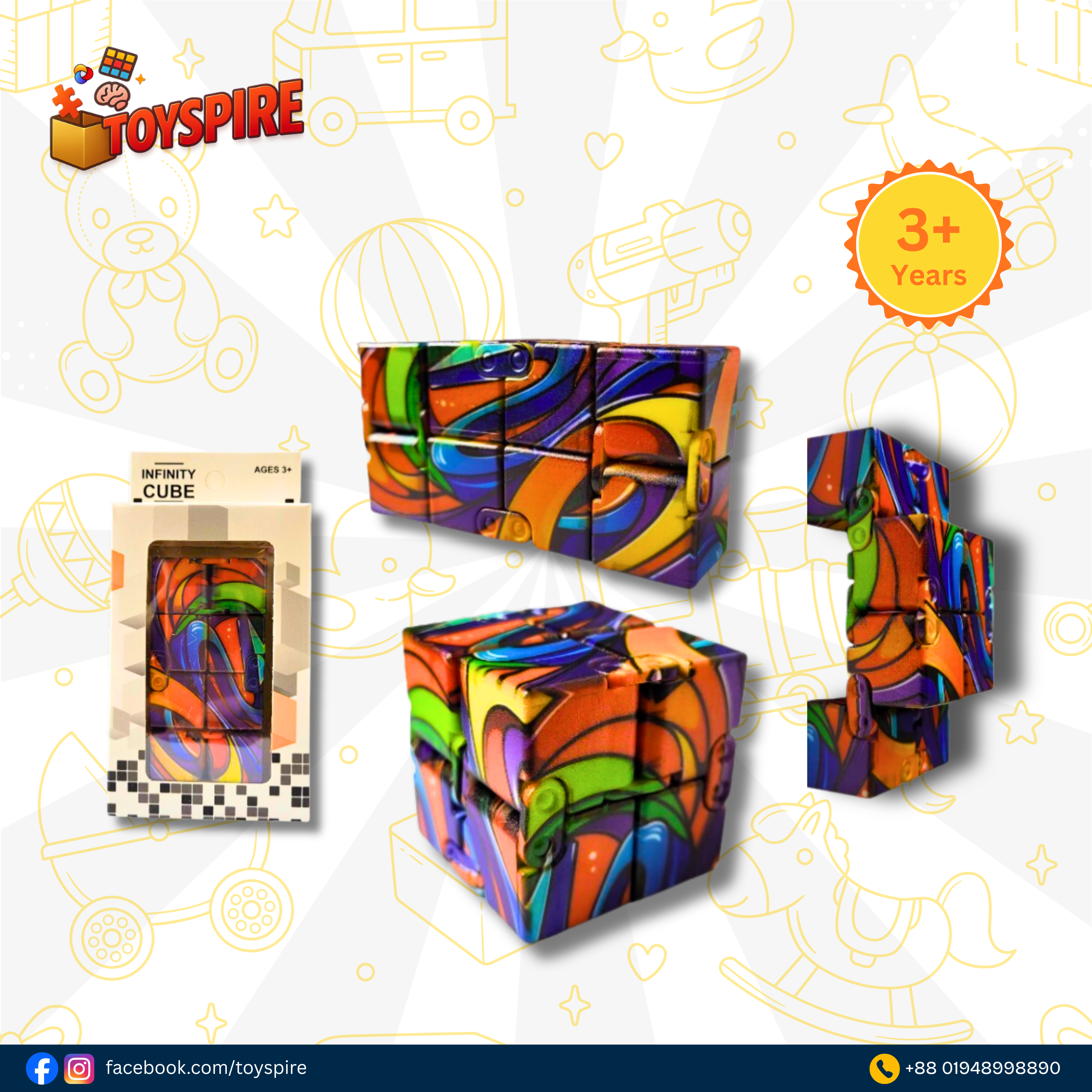 Toyspire Multicolor Infinity Cube image