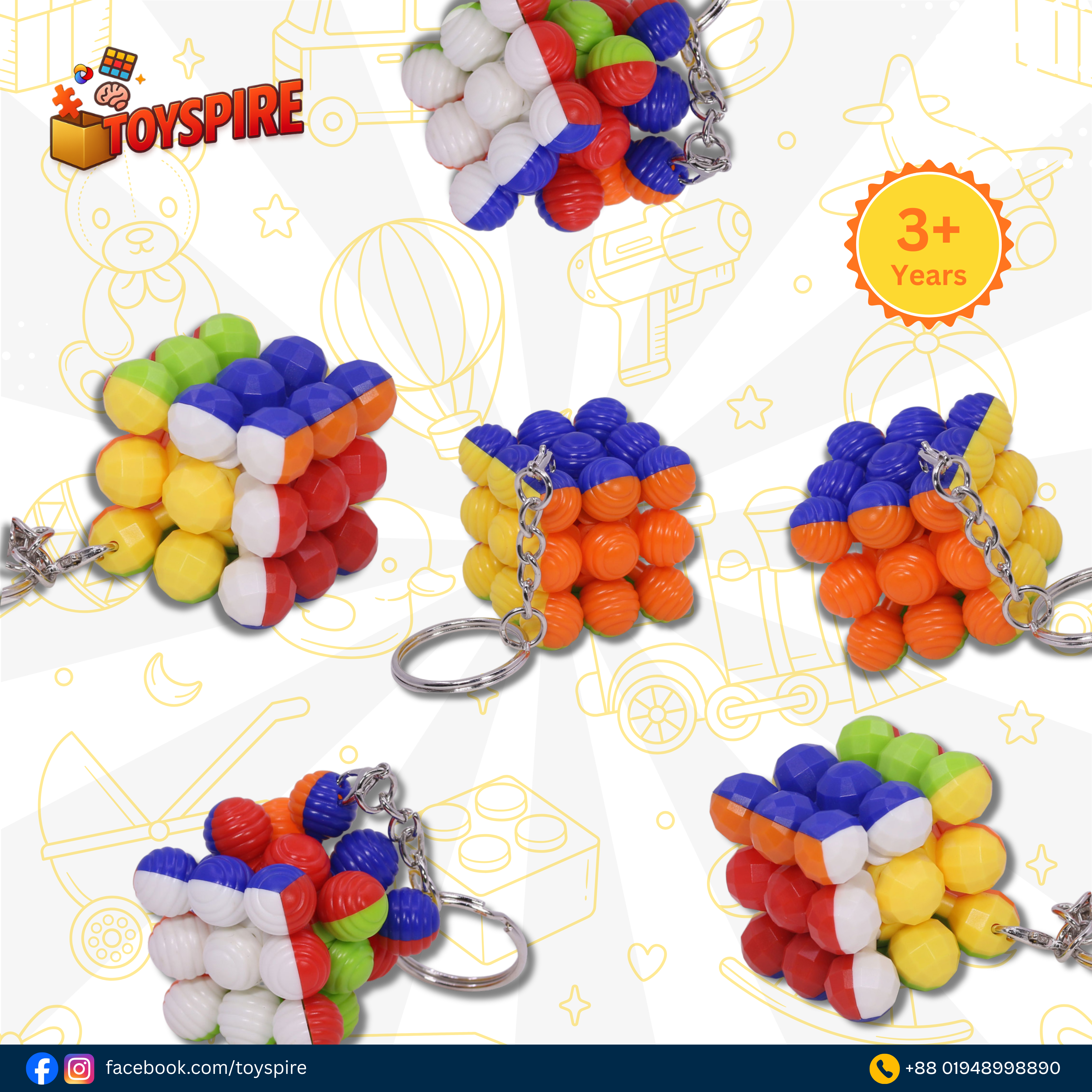 Toyspire Mini Magic Cube keychain