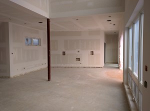 Living room and dining room.