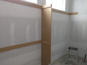 Master closet in progress.