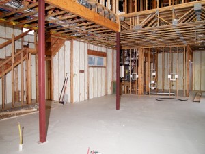 Insulation in downstairs.