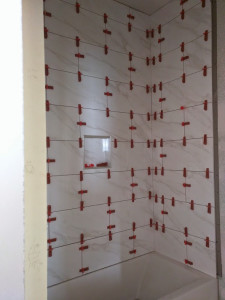 Kid's shower tile.