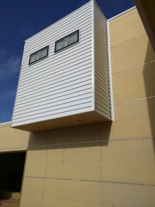 Steel siding.