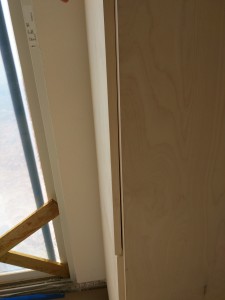 One of the cabinet doors has warped. This is likely due to them being in the house for a few days without the heat on. Other than this fluke, the cabinets are extremely well made.