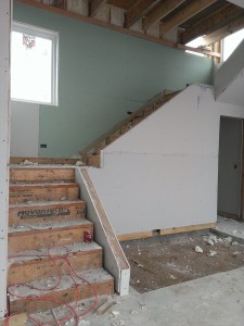Stairs, ready for mud.