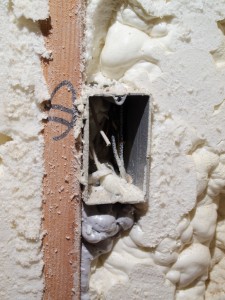This stuff finds its way around everything. When it doesn't, they fill in with the gray foam.
