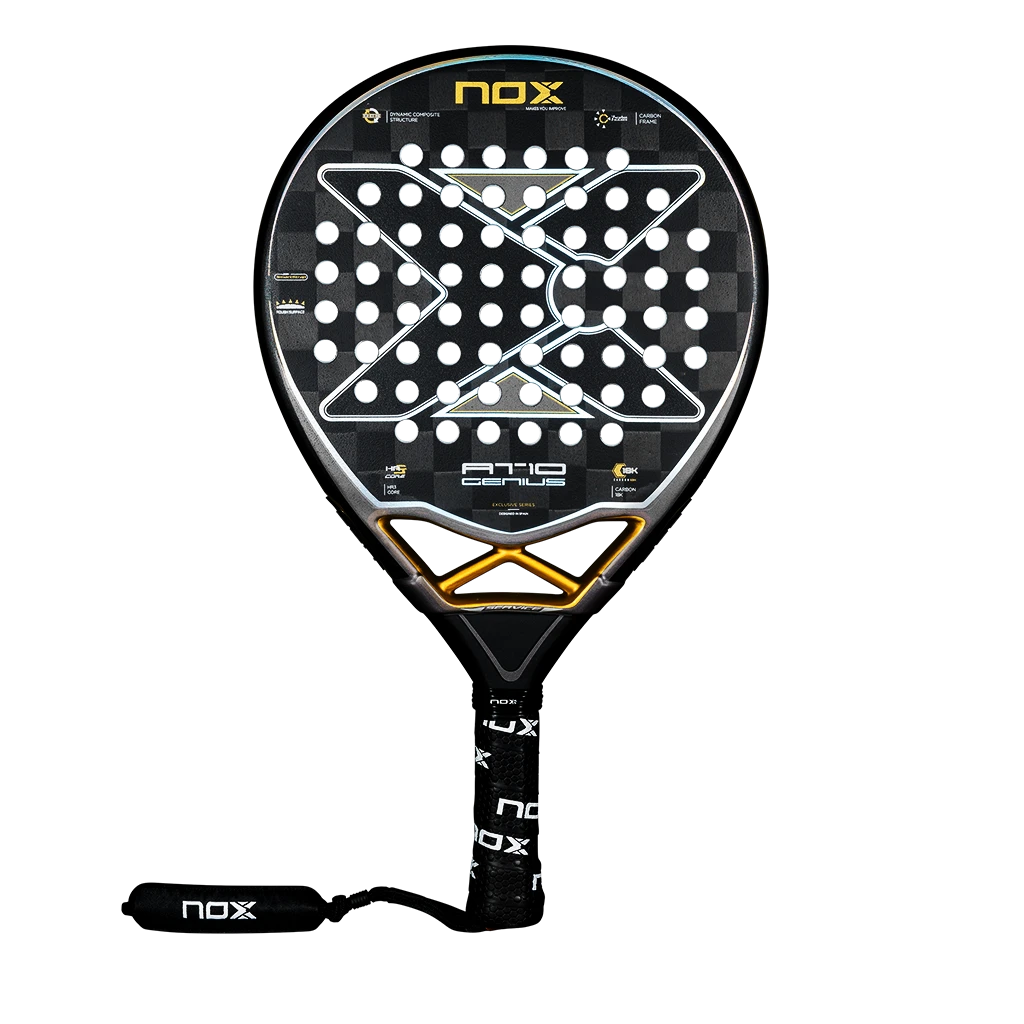 pala nox at10 genius 18k negro-oro — raquette de padel nox