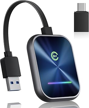 Wireless CarPlay Adapter 2024 Upgraded, 2 in 1 Wireless CarPlay