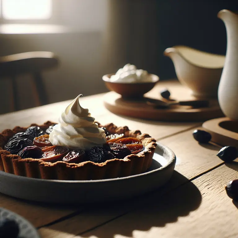 Tarte aux prunes d’Åland et crème fouettée - Åland Islands