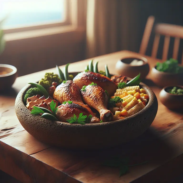 Luau de poulet à l’umu - American Samoa