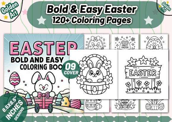 Easter Bold & Easy Coloring Book Preview