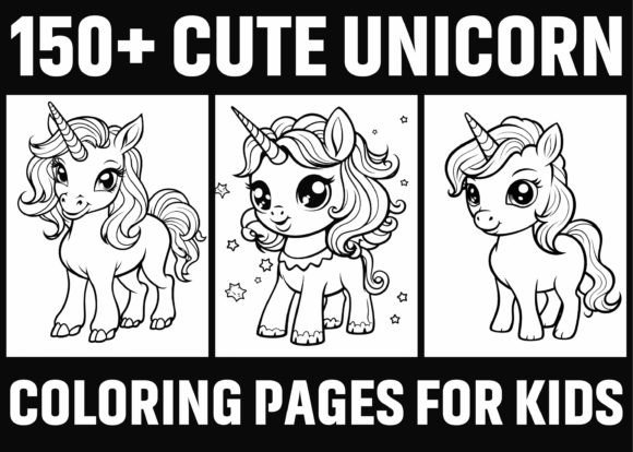 150+ Cute Unicorn Coloring Pages Cover