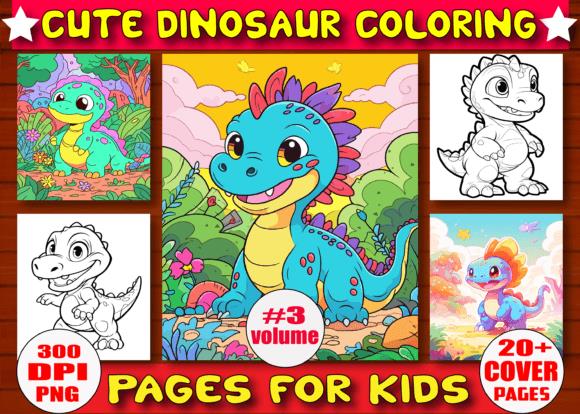 Cute Dinosaur Coloring Book Cover