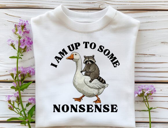 Raccoon Goose Sublimation Design